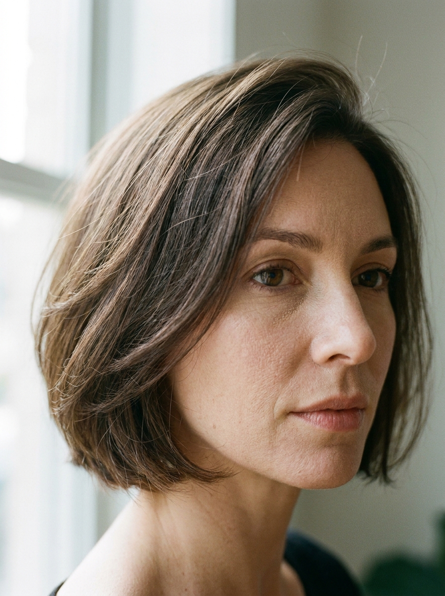 Soft Layered Bob mit wenigen Stufen als Kurzhaarfrisuren für feines Haar Inspiration 2026
